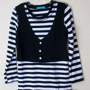 GIRL DRESS w/ Vest NWT Totally Trixie Stripes Cute
